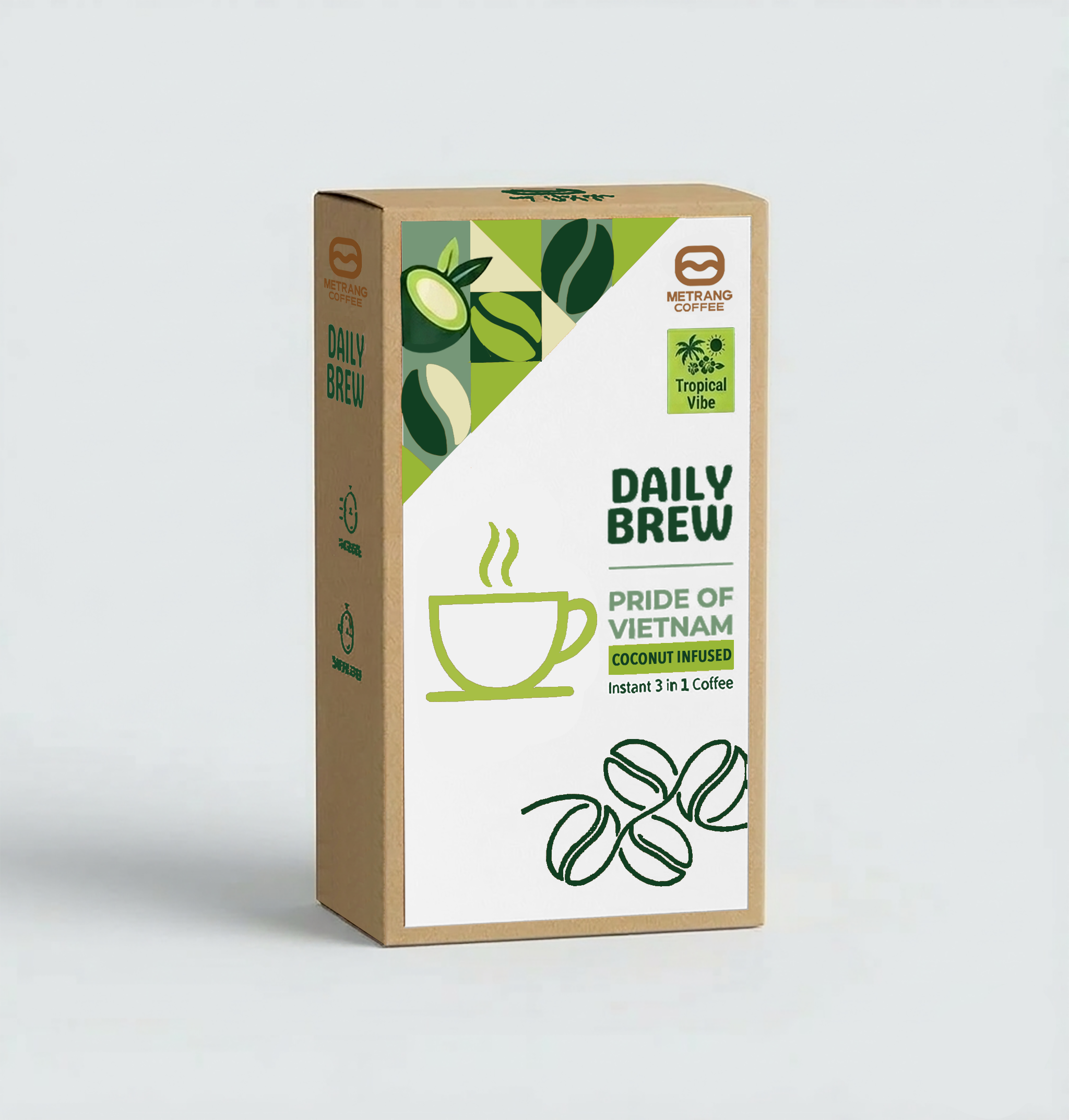 Metrang coconut instant coffee box Metrang coconut instant coffee box